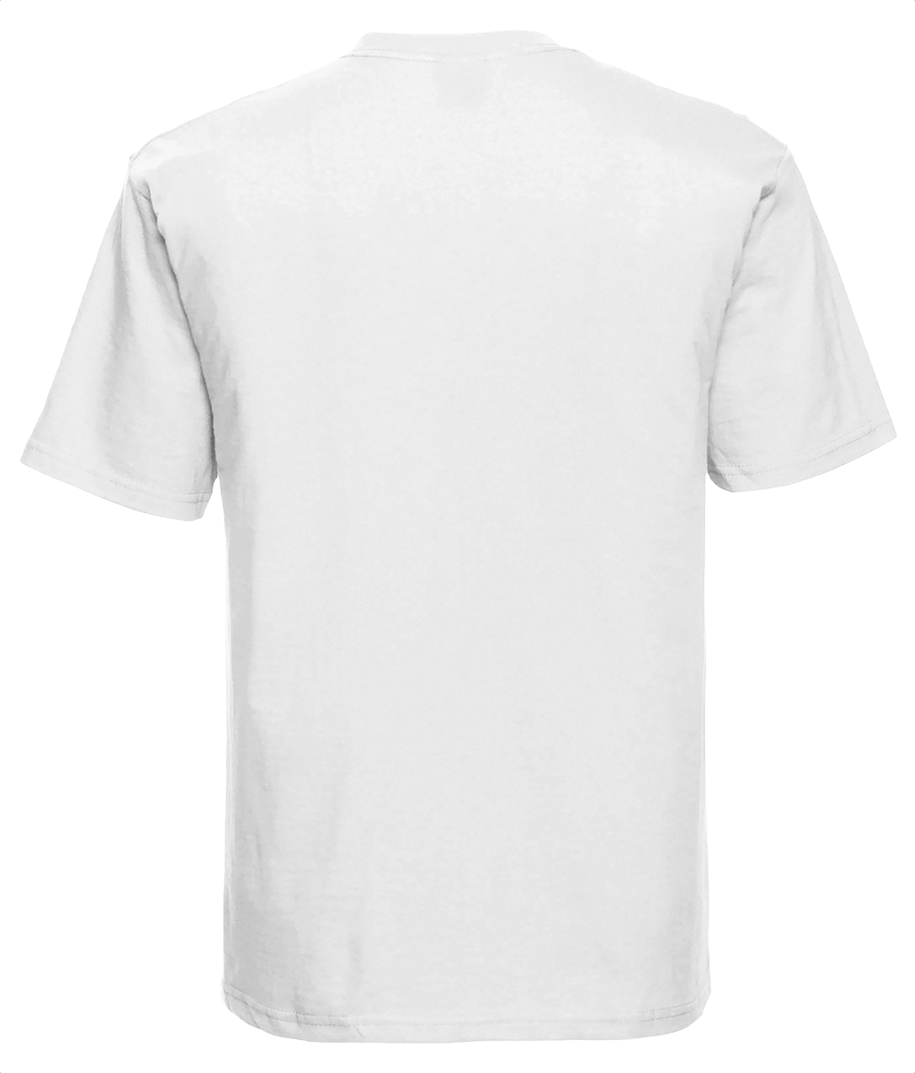 Plain white t-shirt on a white background
